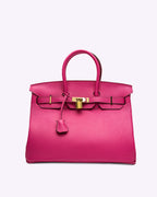 Sac à main femme à poignées, 25 ou 30 cm, sept coloris, rose