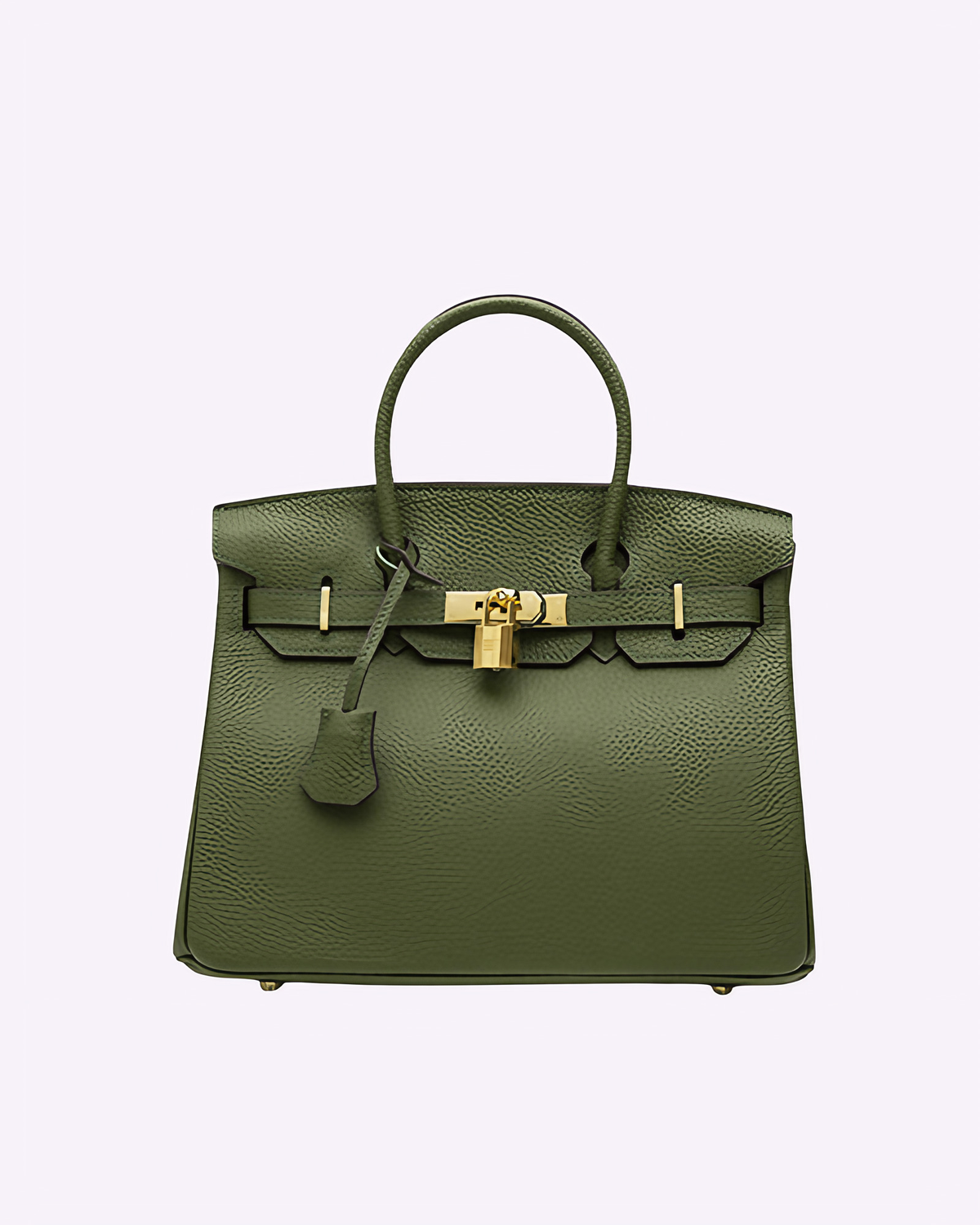 Sac à main femme à poignées, 25 ou 30 cm, sept coloris, vert olive