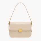 Sac à main femme à fermoir, bandoulière réglable amovible, blanc