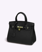 Sac à main femme à compartiments, 25 x 12 x 20 cm, sept coloris, noir