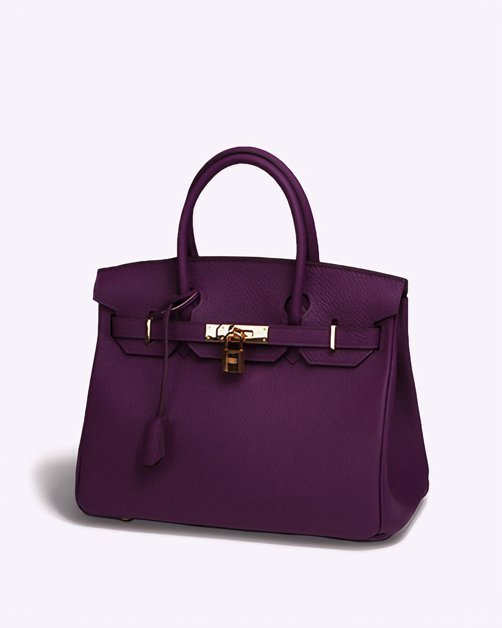 Sac à main femme à compartiments, 25 x 12 x 20 cm, sept coloris, pourpre