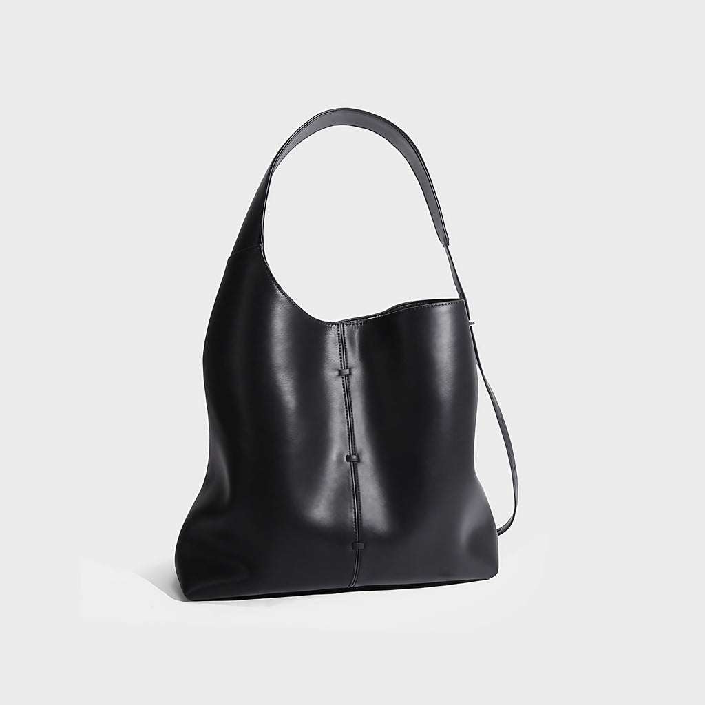 Sac à main femme 35 x 26 cm, poignée et bandoulière amovible, noir
