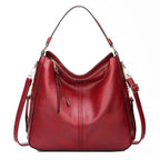 Sac hobo femme souple, 34 x 30 cm, six coloris, rouge