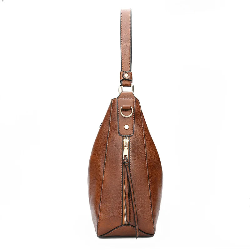 Sac hobo femme souple, 34 x 30 cm, six coloris
