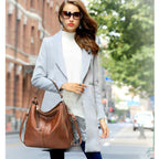 Sac hobo femme souple, 34 x 30 cm, six coloris