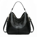 Sac hobo femme souple, 34 x 30 cm, six coloris, noir