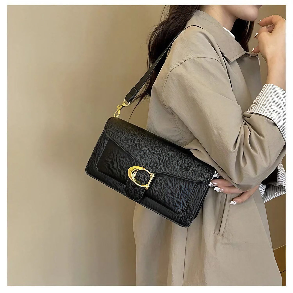 Sac à main femme structuré, bandoulière réglable, cinq coloris