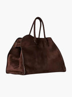 Sac à main femme effet daim, bandoulière réglable, 38 x 28 cm