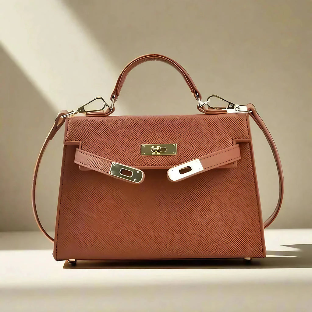 Sac à main femme à compartiments, porté main, épaule ou croisé, marron
