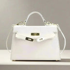 Sac à main femme à compartiments, porté main, épaule ou croisé, blanc