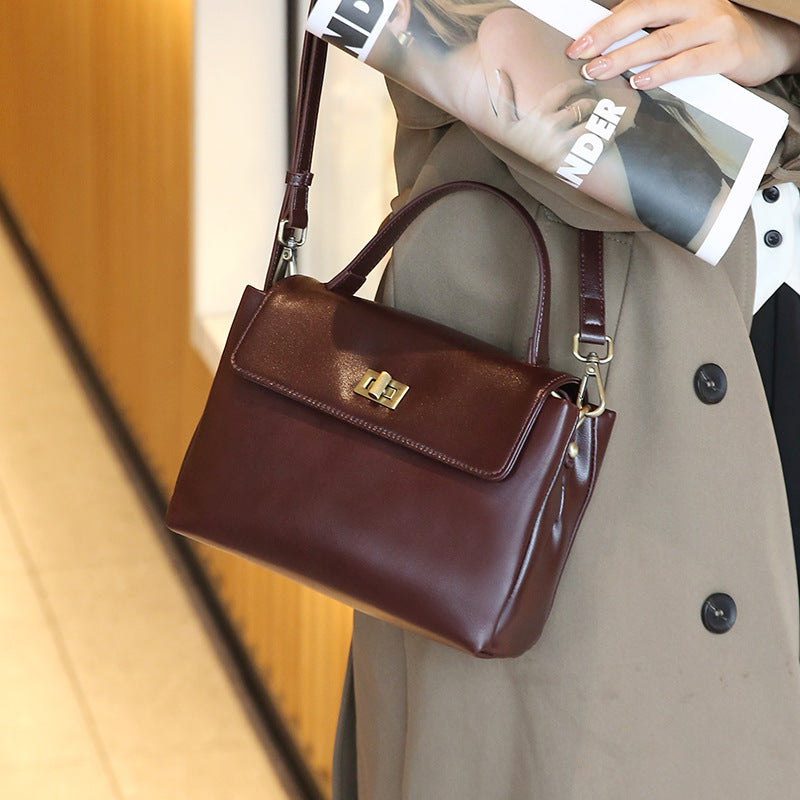 Sac à main minimaliste à poche extérieure, quatre coloris
