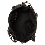 Sac à main noir format A4, bandoulière amovible, poches