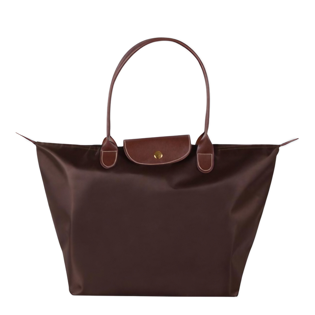 Sac à main femme en tissu Oxford imperméable, deux tailles, café