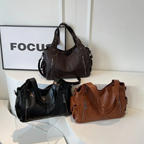 Sac bandoulière femme spacieux à poches, format ordinateur