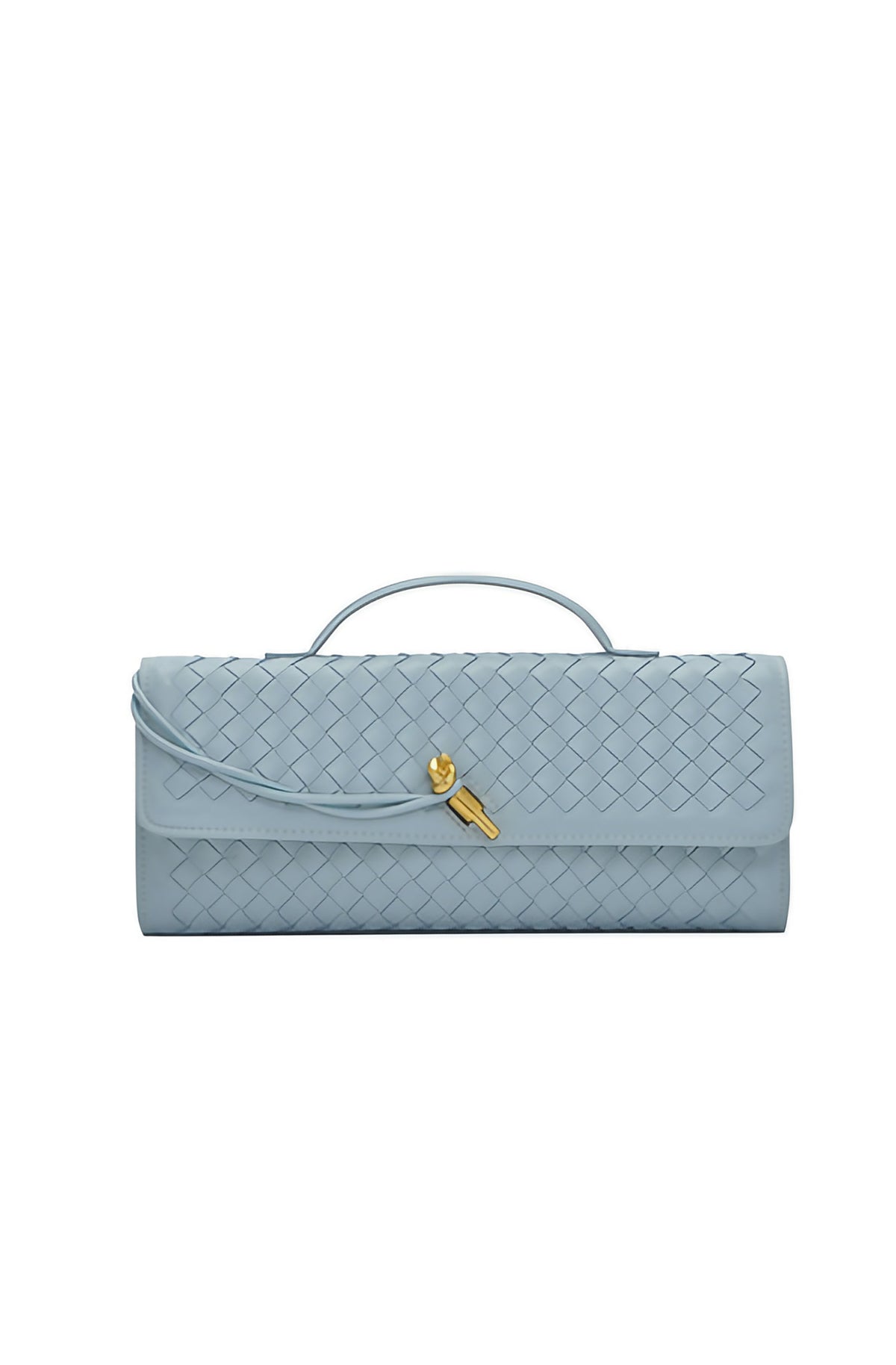 Sac baguette femme tressé à bandoulière réglable, huit coloris, bleu