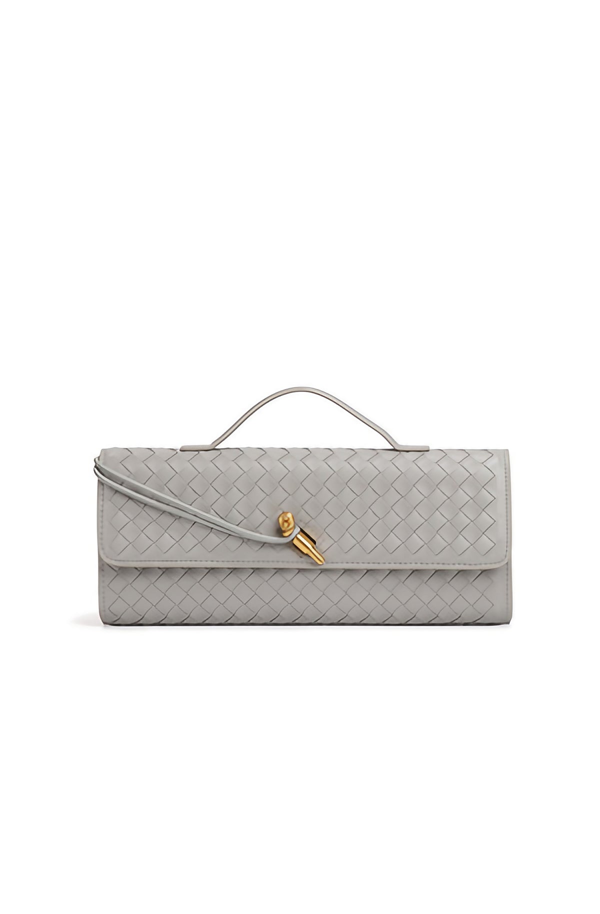 Sac baguette femme tressé à bandoulière réglable, huit coloris, gris
