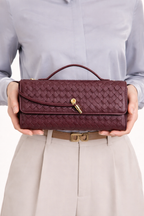 Sac baguette femme tressé à bandoulière réglable, huit coloris