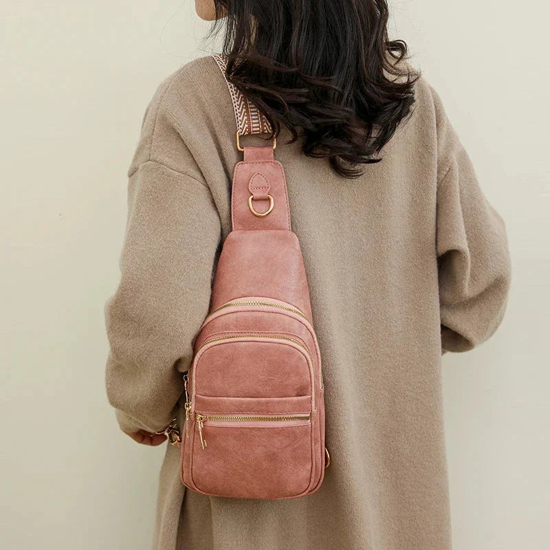 Sac banane bandoulière femme en similicuir, cinq coloris