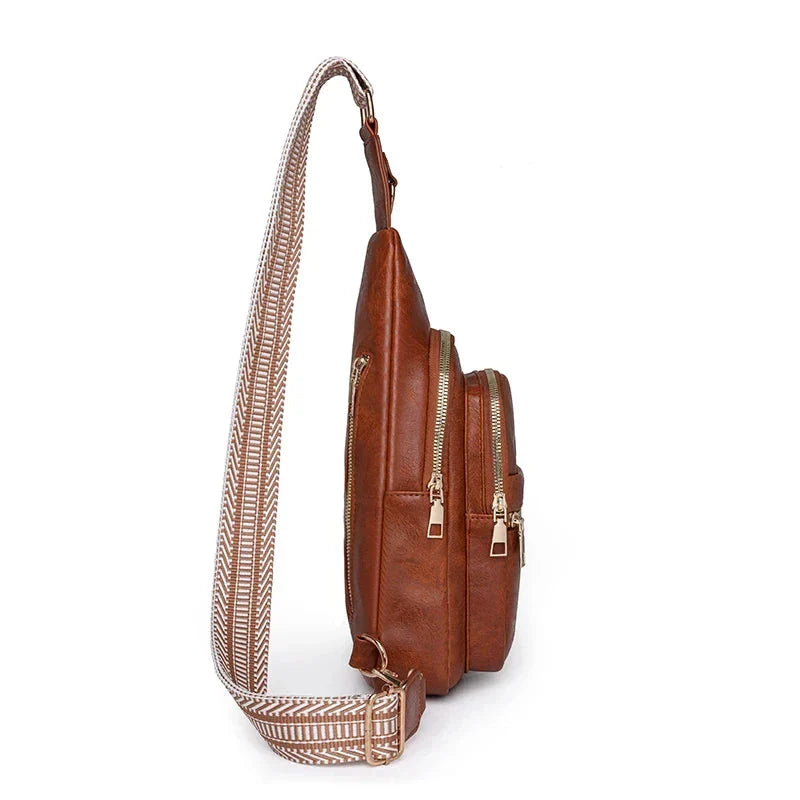 Sac banane bandoulière femme en similicuir, cinq coloris