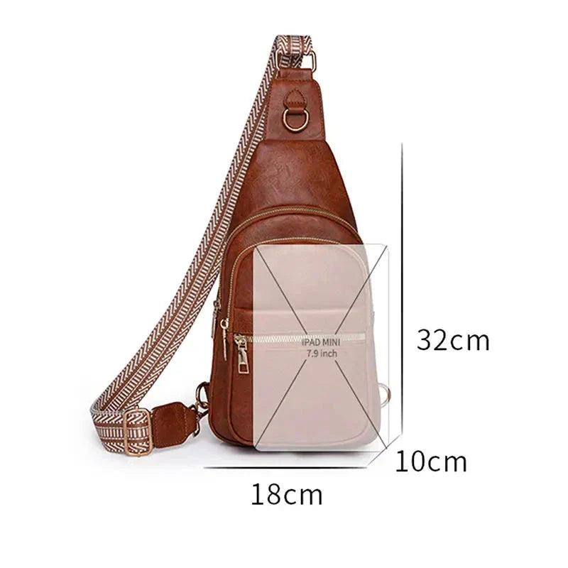 Sac banane bandoulière femme en similicuir, cinq coloris