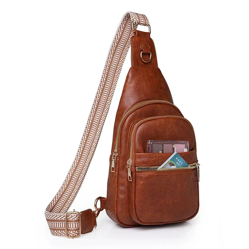 Sac banane bandoulière femme en similicuir, cinq coloris