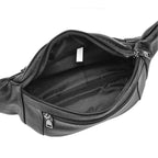 Sac banane homme porté croisé, poches zippées, 20 x 13 cm
