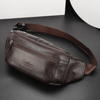 Sac banane homme porté croisé, poches zippées, 20 x 13 cm