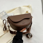 Sac banane femme en similicuir, deux sangles amovibles, marron foncé