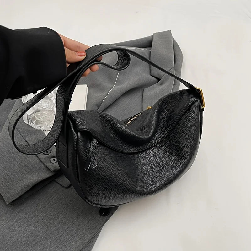 Sac banane femme arrondi à rabat, en similicuir, trois coloris