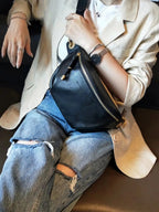 Sac banane femme en cuir, sangle réglable, trois coloris