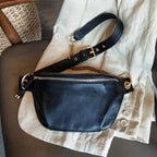 Sac banane femme en cuir, sangle réglable, trois coloris