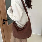 Sac banane femme en velours, anse réglable, huit coloris