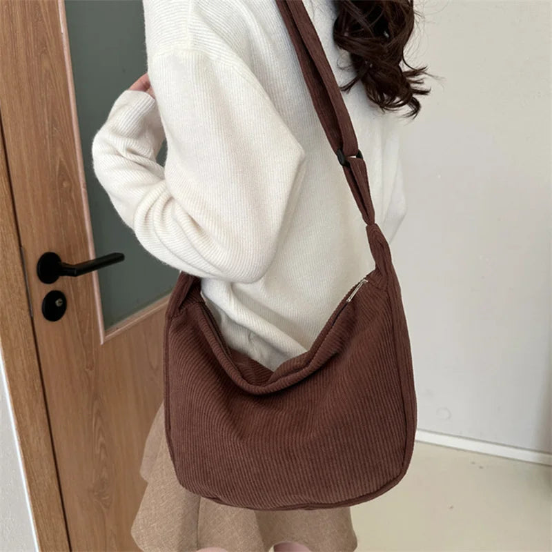 Sac banane femme en velours, anse réglable, huit coloris