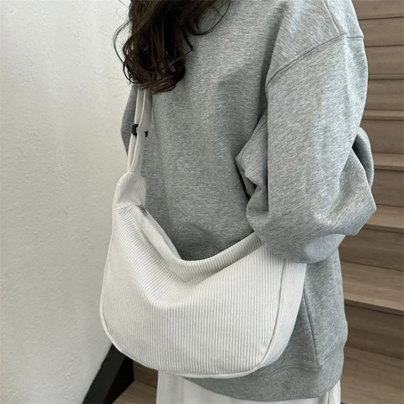 Sac banane femme en velours, anse réglable, huit coloris