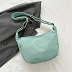 Sac banane femme en velours, anse réglable, huit coloris, bleu ciel