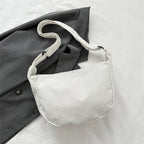 Sac banane femme en velours, anse réglable, huit coloris, blanc