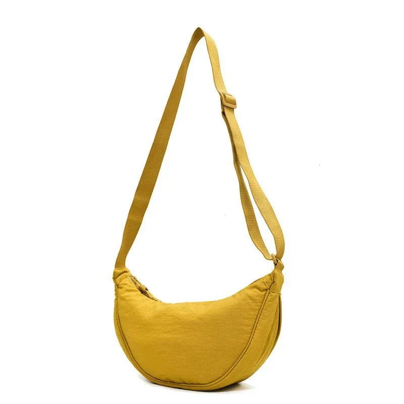 Sac banane femme en nylon déperlant, pliable, dix coloris, jaune