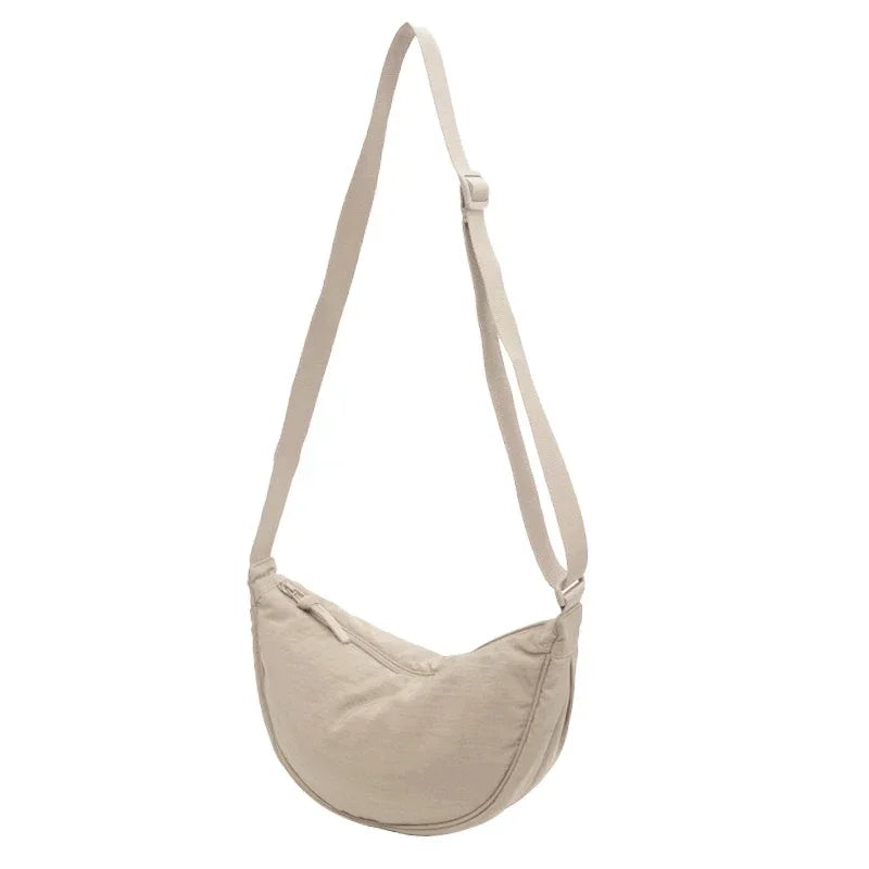 Sac banane femme en nylon déperlant, pliable, dix coloris, beige