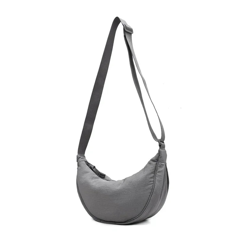 Sac banane femme en nylon déperlant, pliable, dix coloris, gris