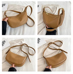 Sac banane femme camel en similicuir grainé, sangle réglable