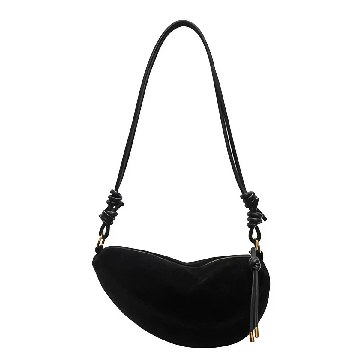 Sac banane femme en faux daim, sangle à nœud coulissant, camel