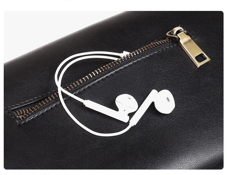 Sac banane femme noir à fleur argentée, en cuir