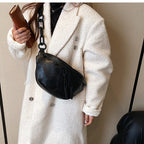 Sac banane femme en similicuir, sangle réglable de 120 cm