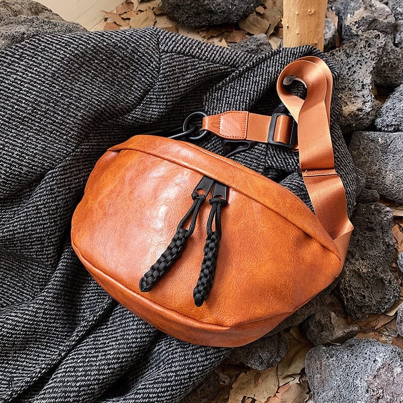 Sac banane femme en similicuir, sangle réglable de 120 cm