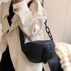 Sac banane femme en similicuir, sangle réglable de 120 cm
