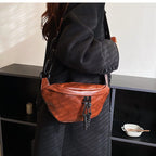 Sac banane femme en similicuir, sangle réglable de 120 cm