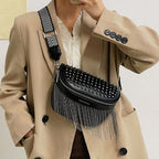 Sac banane femme en similicuir, sangle réglable jusqu'à 130 cm