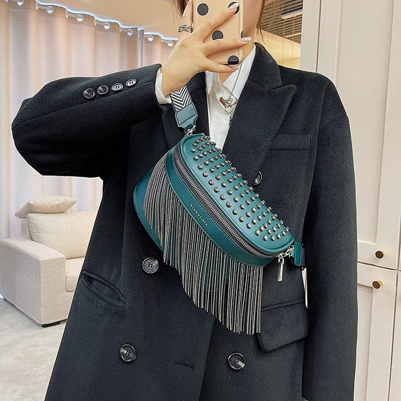 Sac banane femme en similicuir, sangle réglable jusqu'à 130 cm
