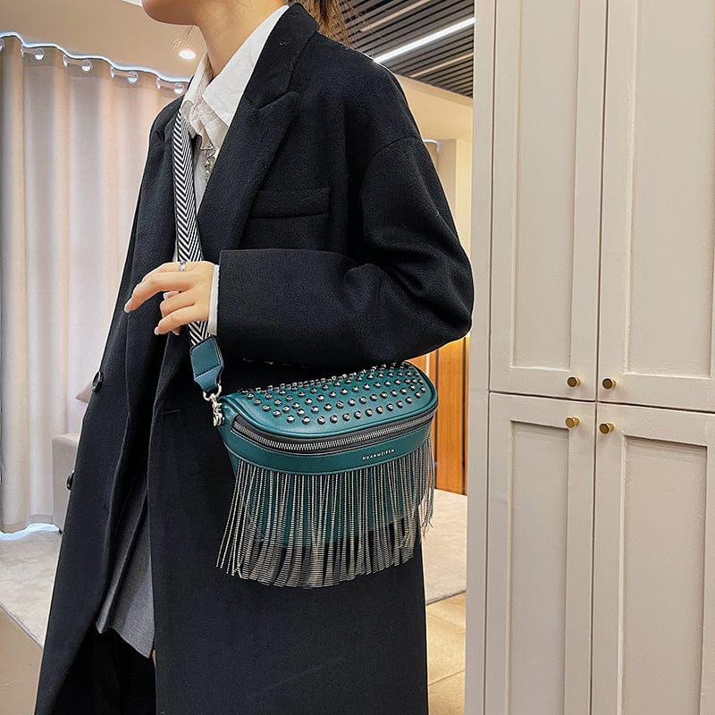 Sac banane femme en similicuir, sangle réglable jusqu'à 130 cm