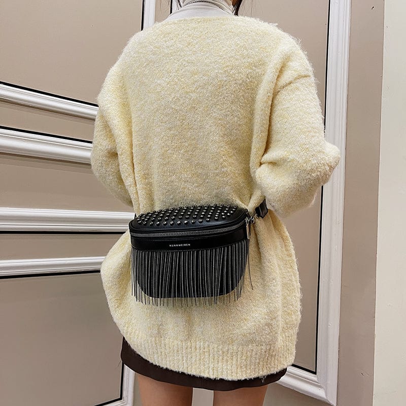 Sac banane femme en similicuir, sangle réglable jusqu'à 130 cm